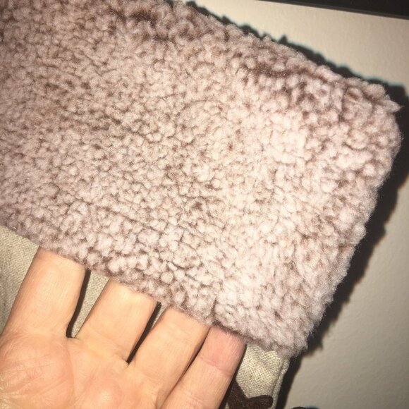 NWOT Holiday Christmas Reindeer Stocking L Cream - Picture 3 of 7